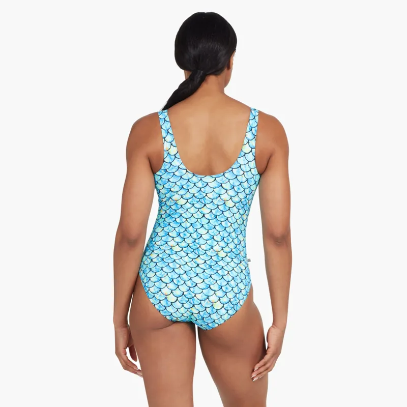 Zoggs Ecofeel Scoopback Sirene Silver Lined Swimsuit-1